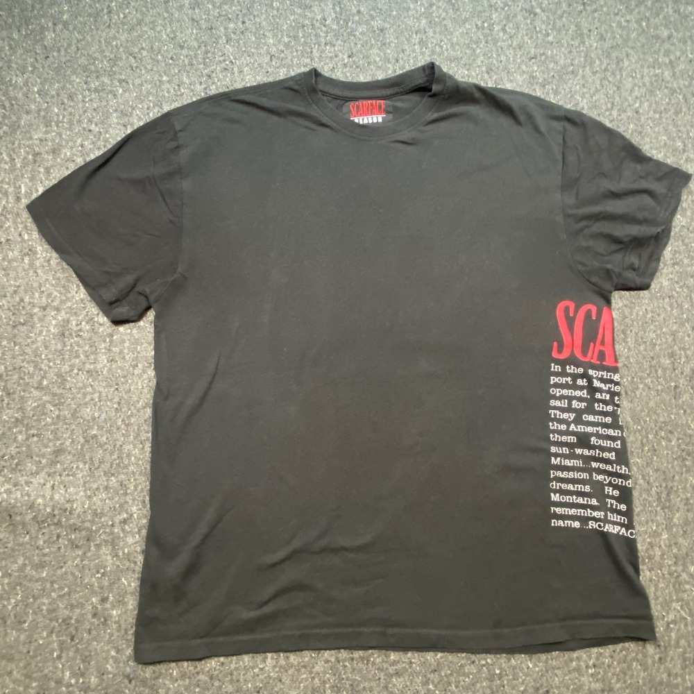 Reason Scarface T Shirt XL Mens Black Tony Montana Graphic Movie Streetwear Tee